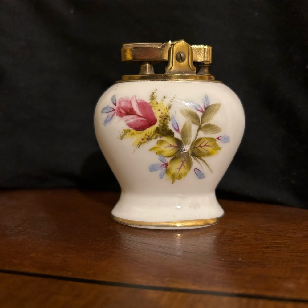 Vintage bone china table lighter